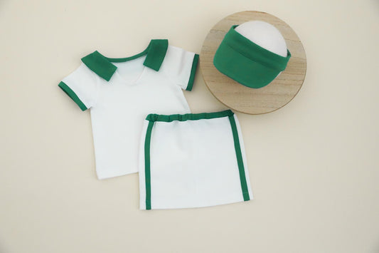RTS! Newborn 3pcs girls golf outfit