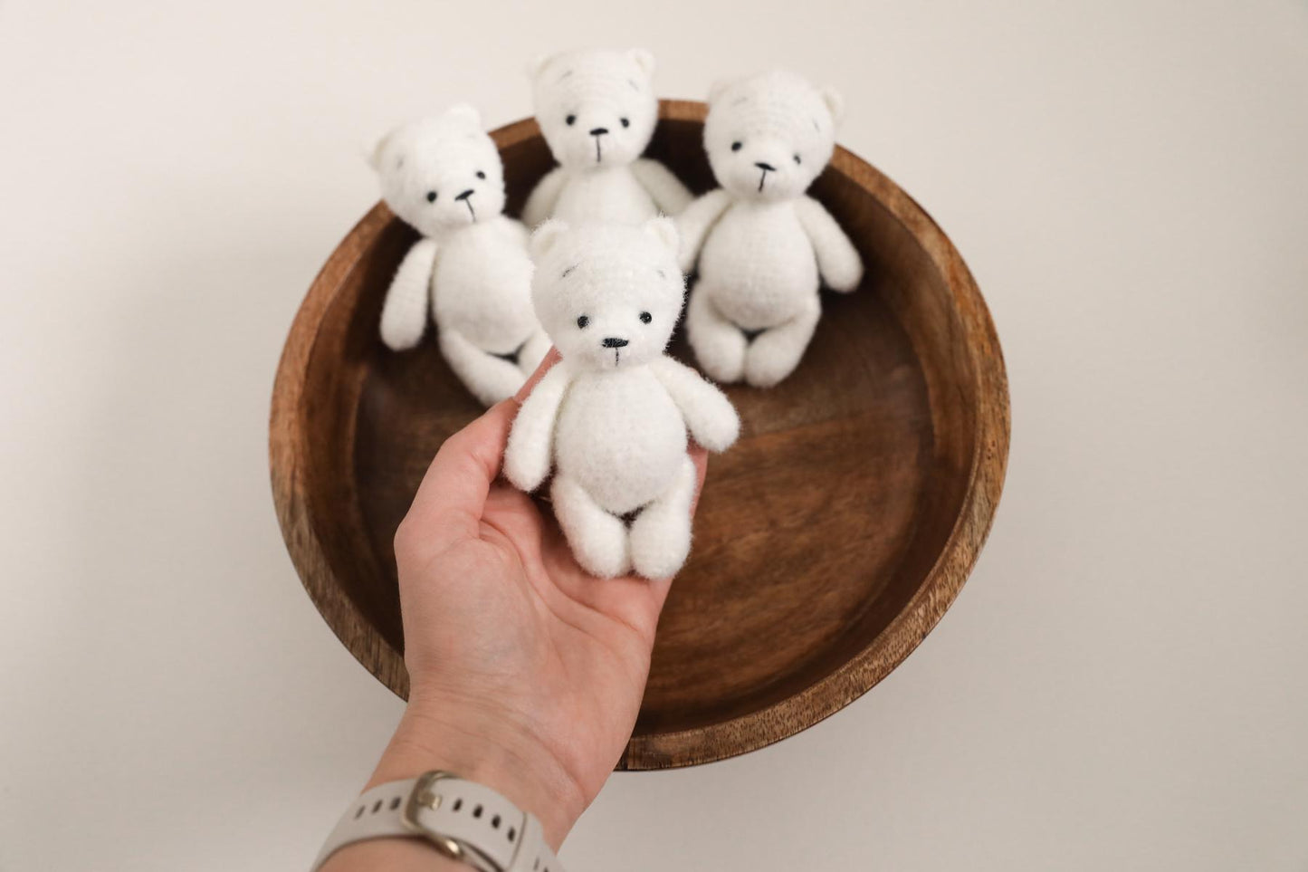 RTS! Knitted white teddy bear
