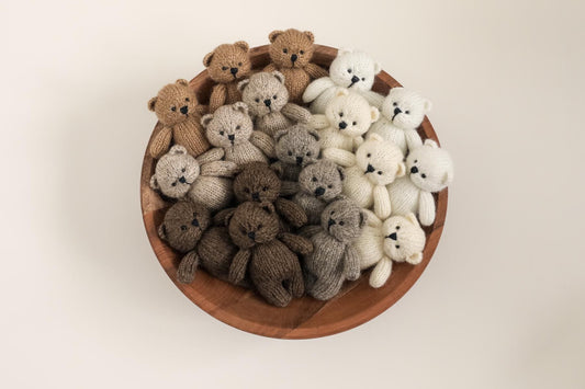 MADE TO ORDER! Knitted teddy bears | Newborn photography props Bear props Newborn posing toy/lovie Teddy bear