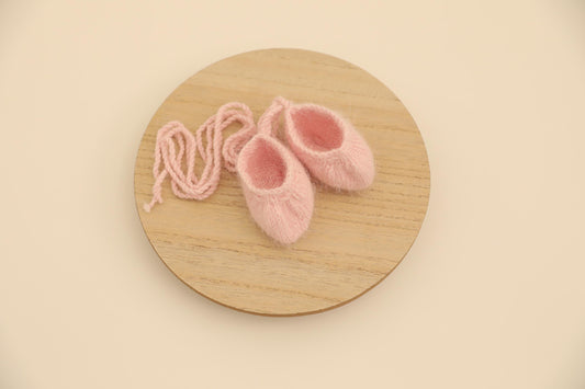RTS! Knitted ballerina shoes | Newborn photography props Dancer props Ballerina props Newborn ballet slippers/shoes