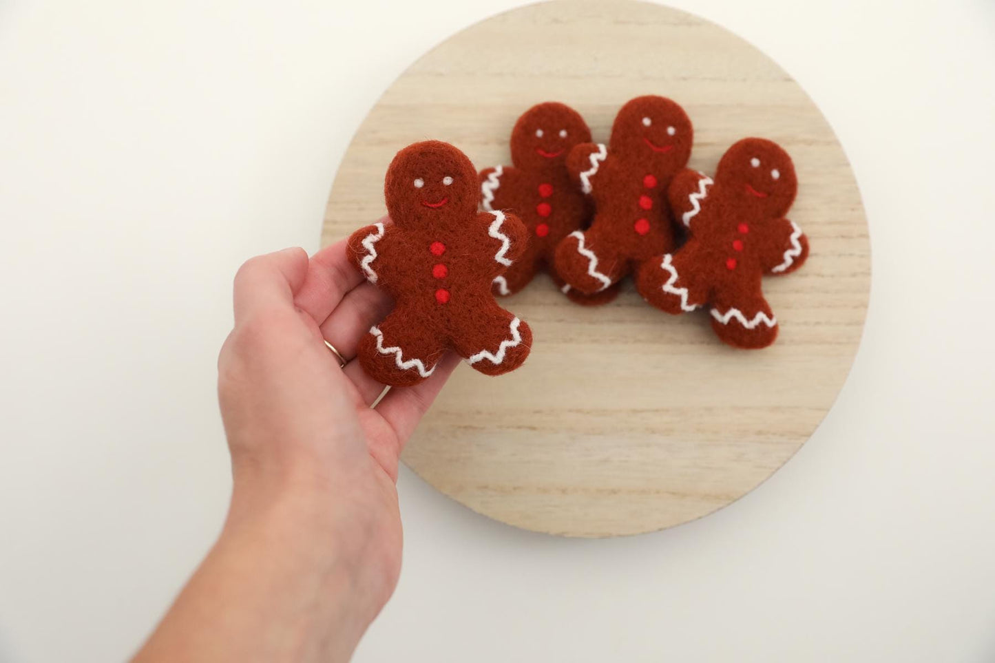 RTS! Felted gingerbread cookie