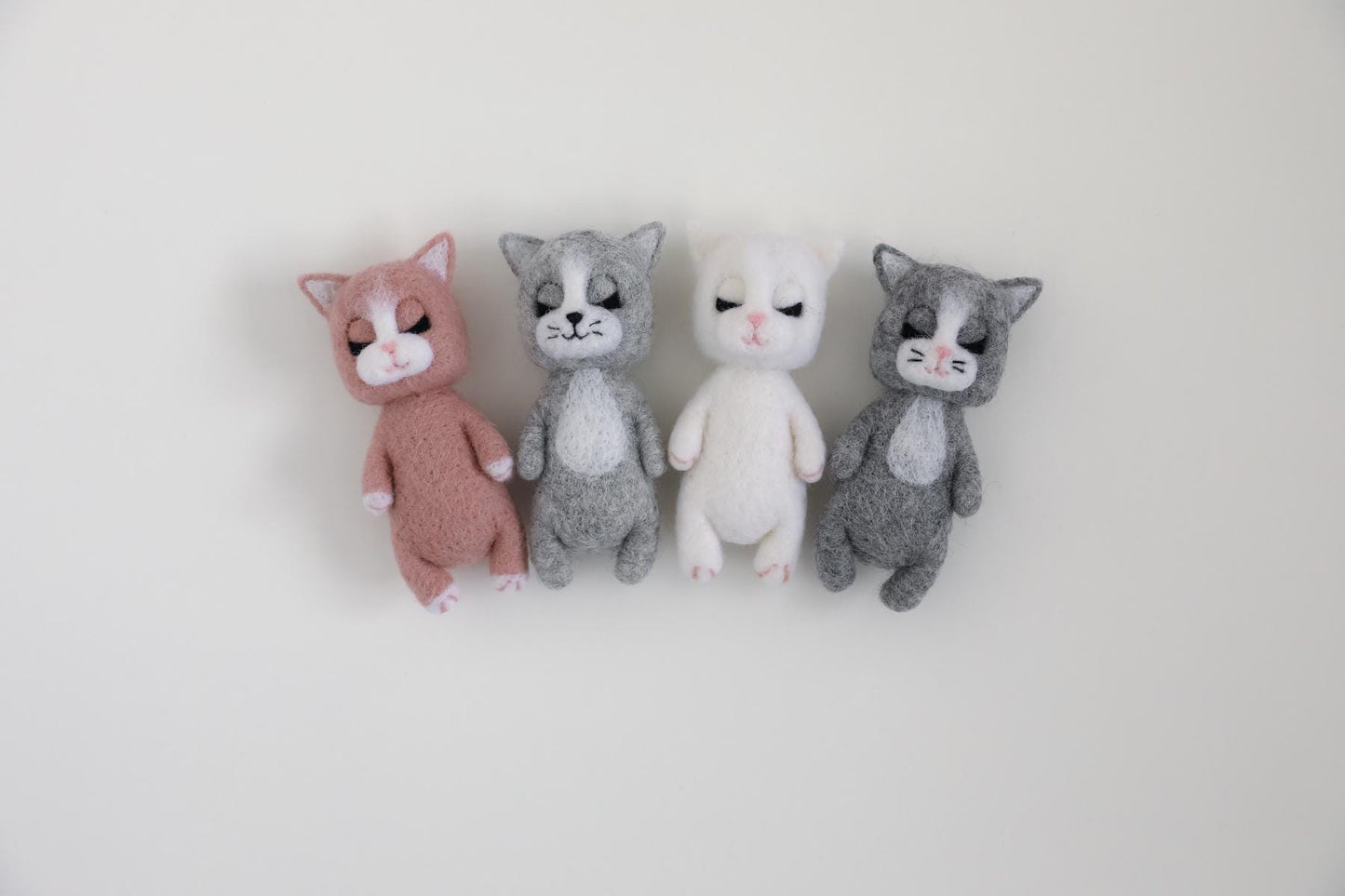 MADE TO ORDER! Felted kitten props | Newborn photography prop Wool animal toy Felted cat toy Kitten headband