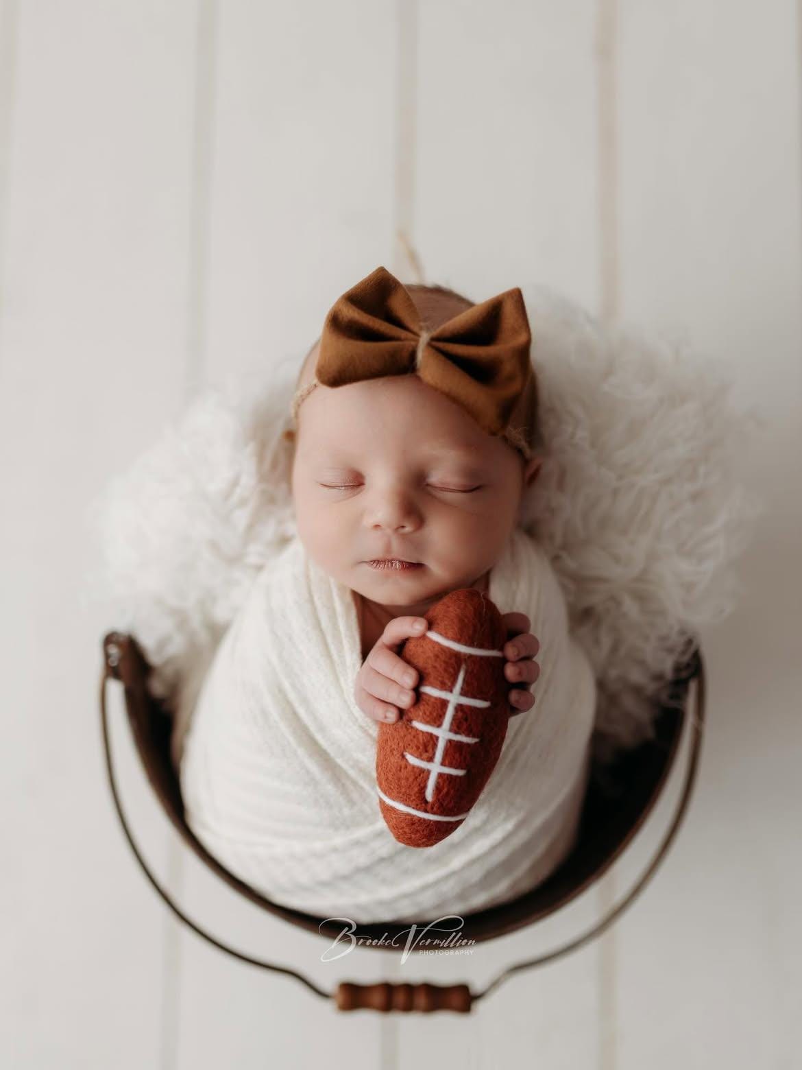 RTS! Felted football | Felted stuffy toy Newborn photography props Photo props Felted sport props Wool American football ball