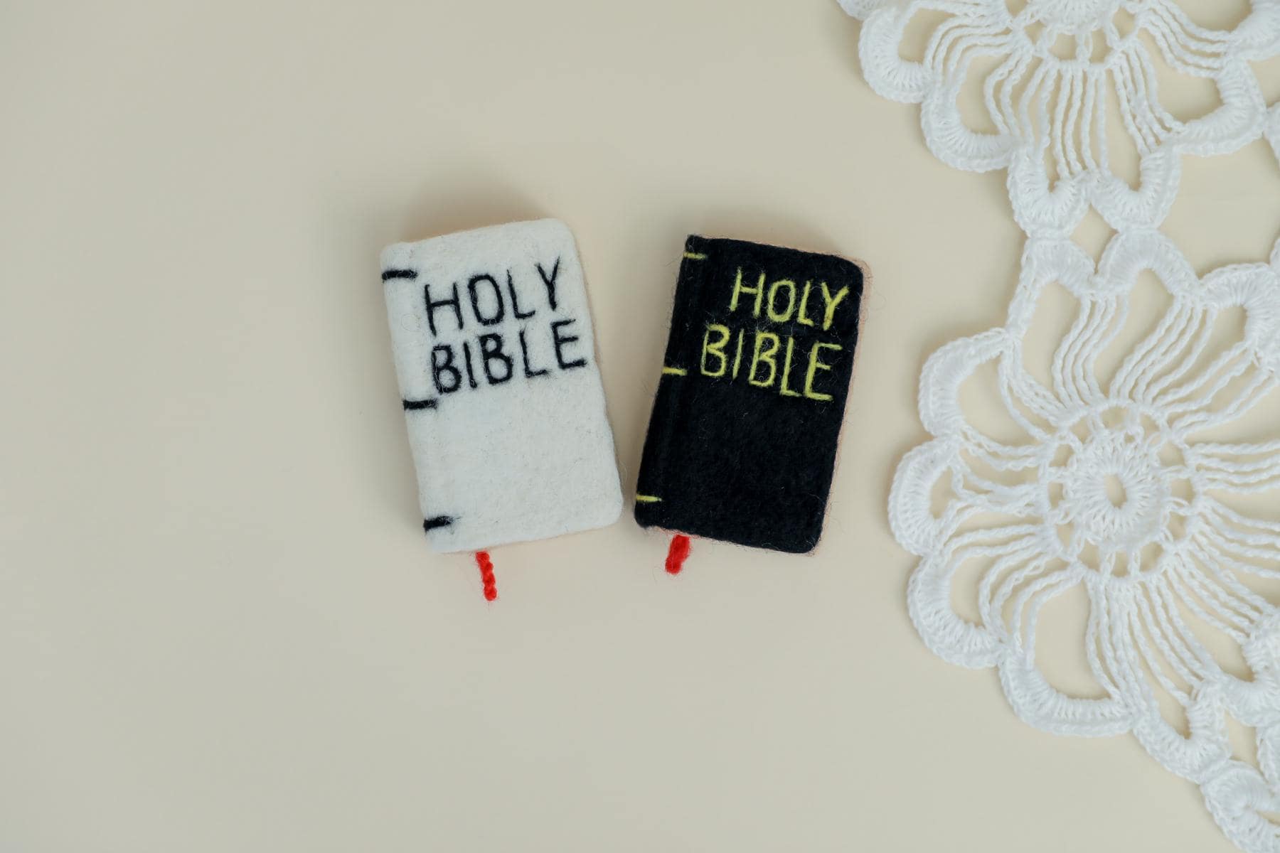 RTS! Felted bible | Felted stuffy toys Newborn photography props Baby photo props Wool holy bible
