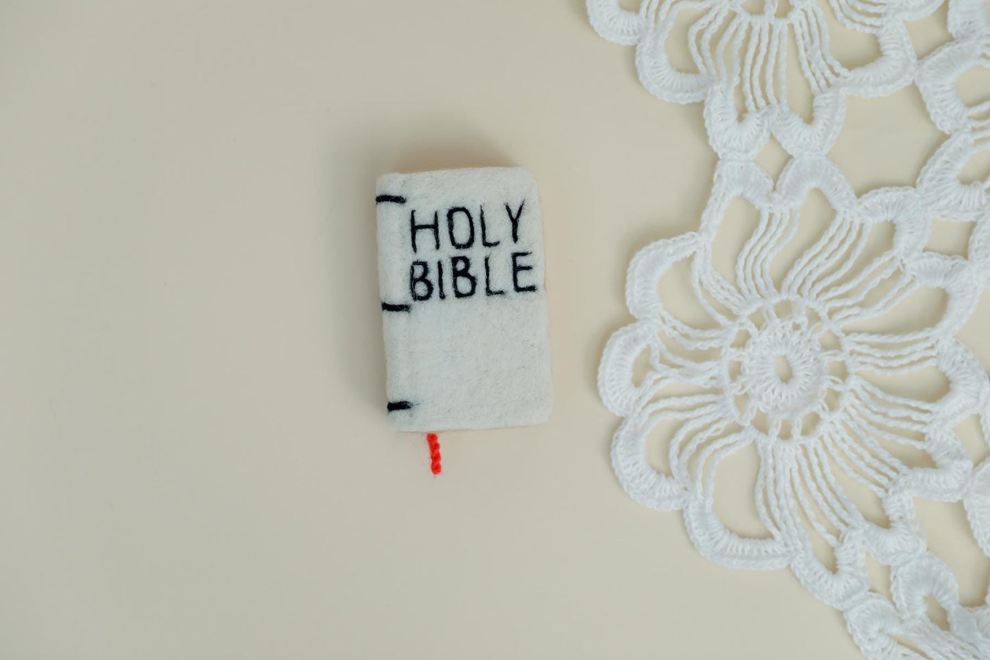 RTS! Felted bible | Felted stuffy toys Newborn photography props Baby photo props Wool holy bible