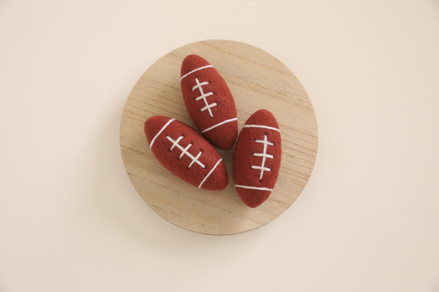 RTS! Felted football | Felted stuffy toy Newborn photography props Photo props Felted sport props Wool American football ball