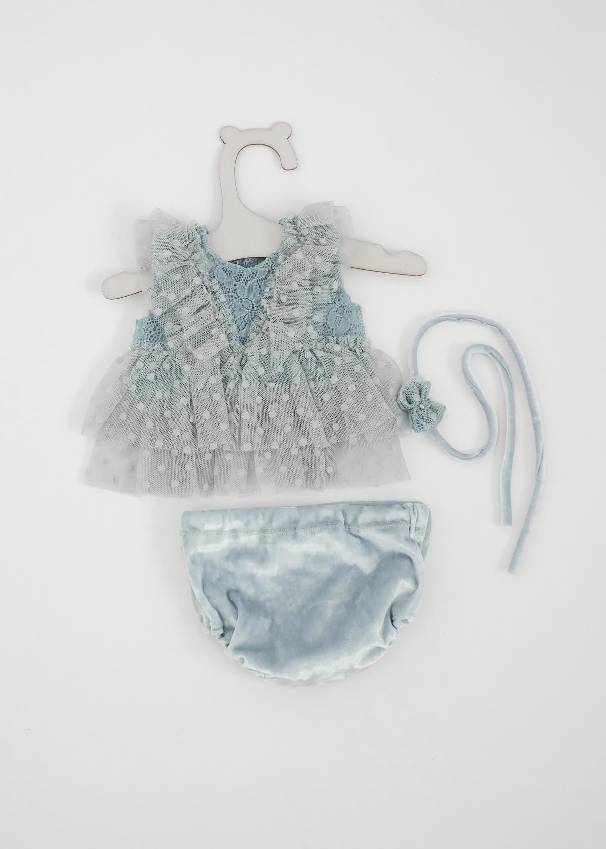 RTS! 3pcs dress set | Newborn photography props Baby girl dress props Newborn lace 2 pcs dress outfit with tieback