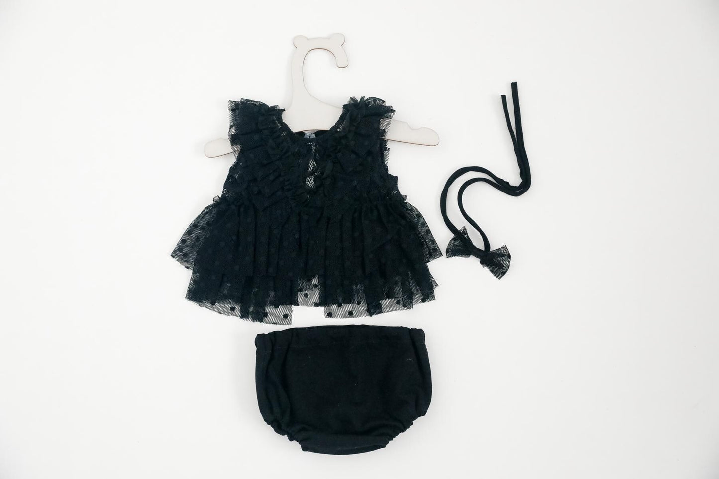 RTS! 3pcs dress set | Newborn photography props Baby girl dress props Newborn lace 2 pcs dress outfit with tieback