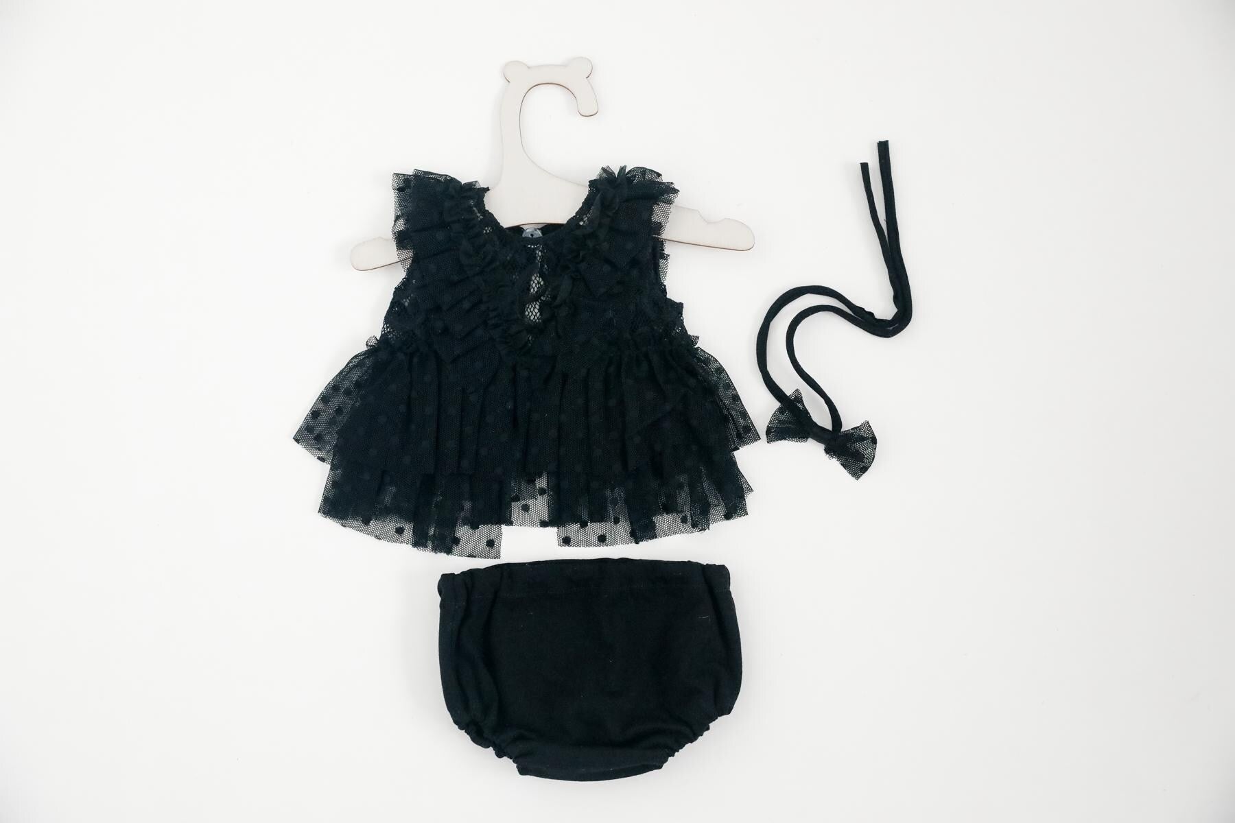 RTS! 3pcs dress set | Newborn photography props Baby girl dress props Newborn lace 2 pcs dress outfit with tieback