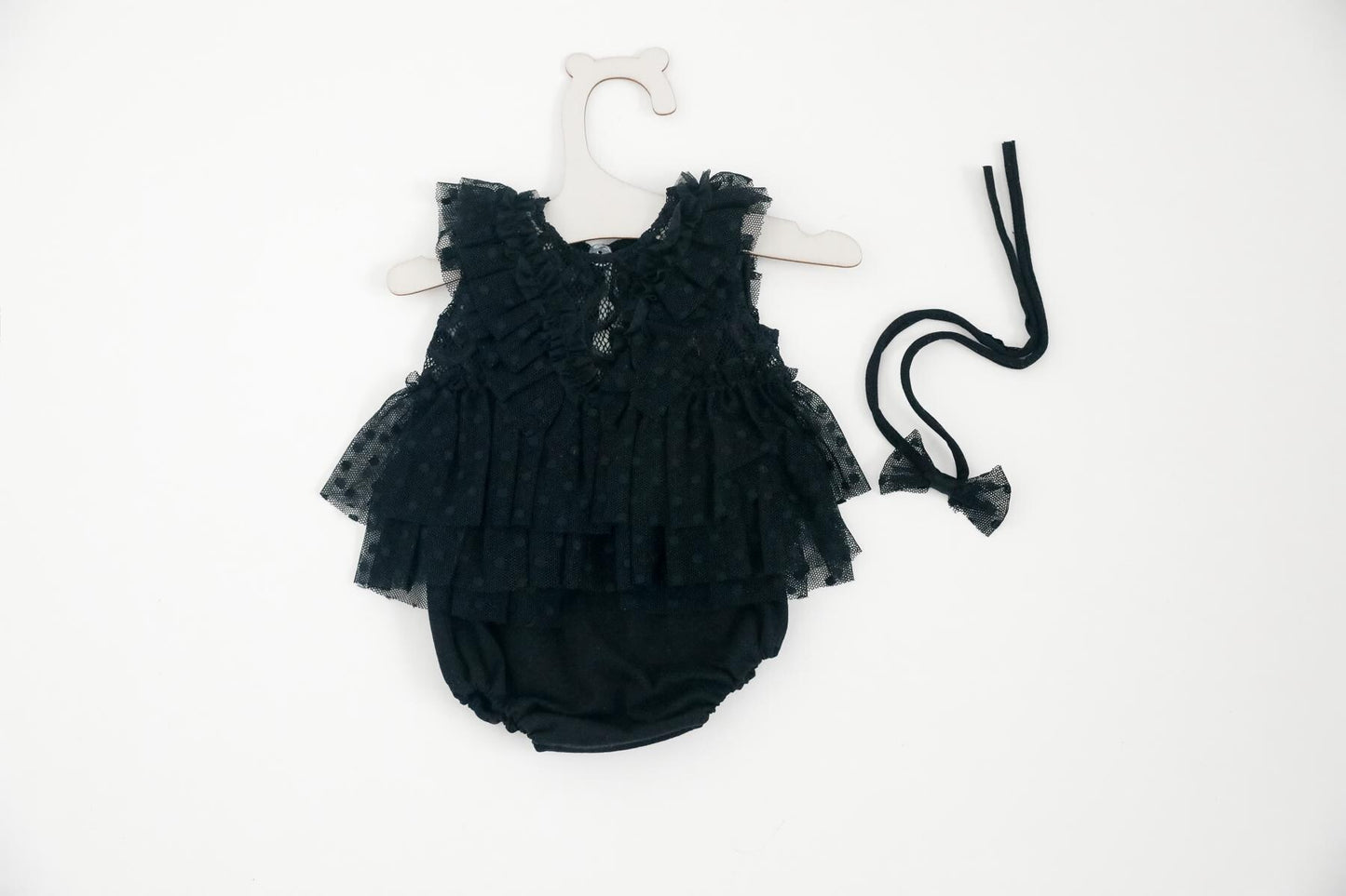RTS! 3pcs dress set | Newborn photography props Baby girl dress props Newborn lace 2 pcs dress outfit with tieback