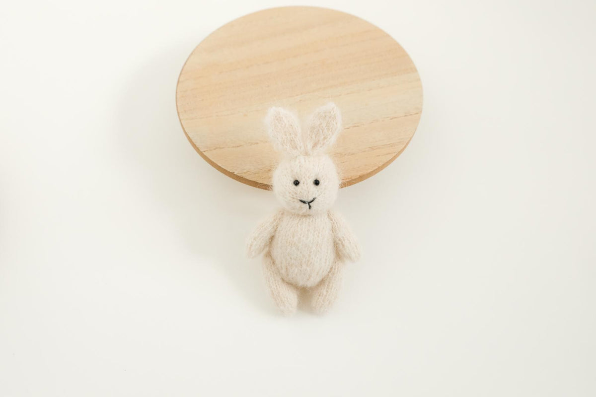 RTS! Knitted bear/bunny props | Newborn knitted romper & bear bonnet Newborn photography props Bear Bunny props Footless romper Bear bonnet