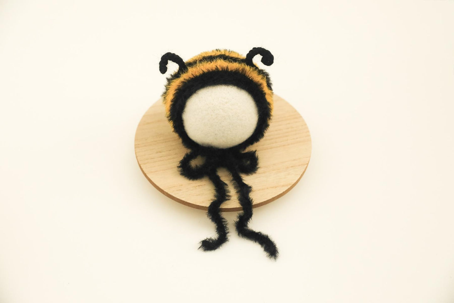 RTS! Fuzzy bee bonnet | Newborn photography props Baby bumble bee bonnet Newborn knitted bumblebee bonnet
