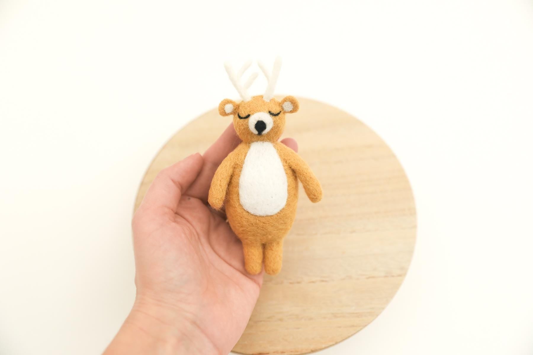 MADE TO ORDER! Felted Reindeer | Felted stuffy toys Newborn photography props Wool props Hunting props Felted Reindeer