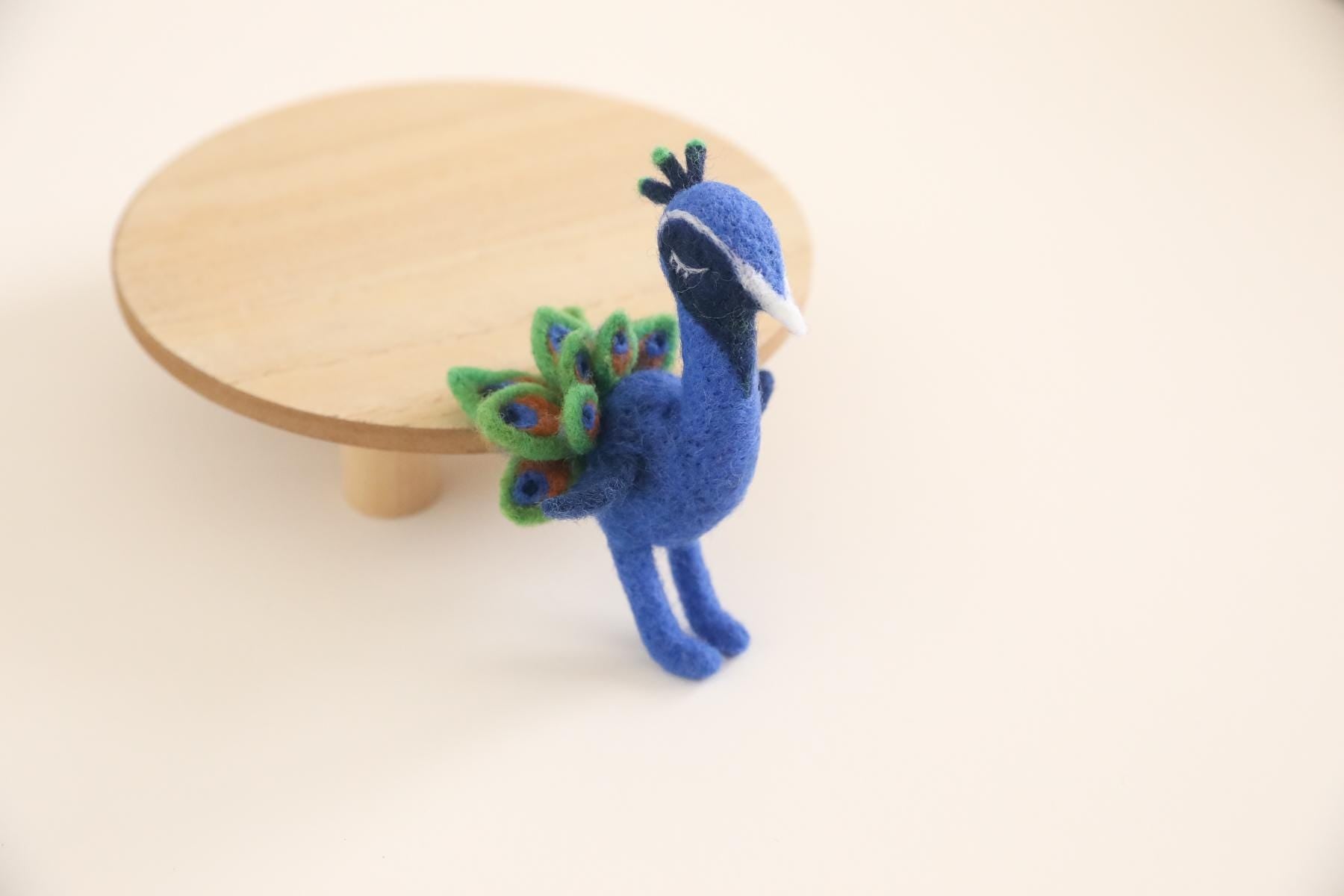 MADE TO ORDER! Felted peacock | Felted stuffy toys Newborn photography props Wool props Felted bird Peacock lovie