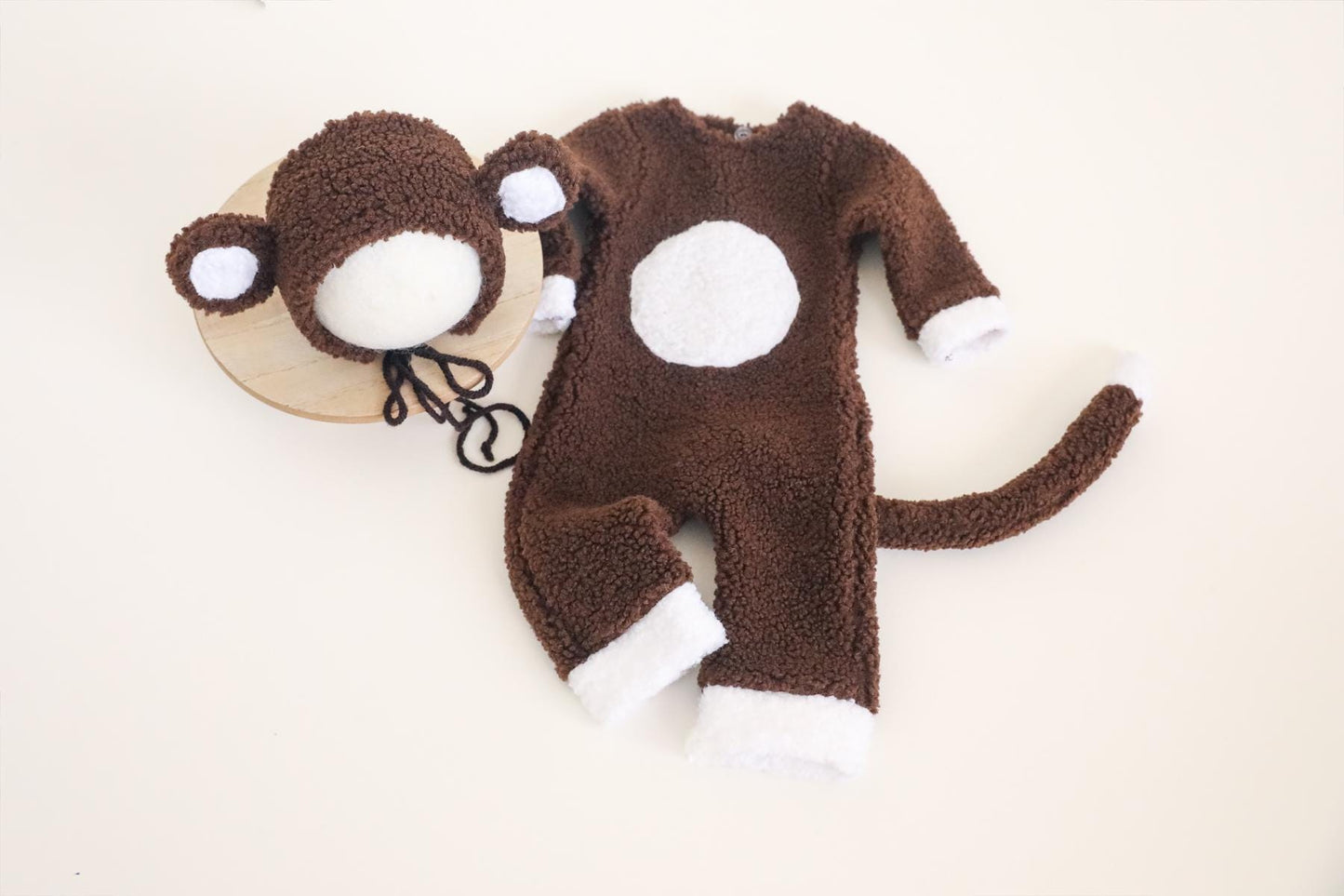 RTS! Newborn monkey outfit | Newborn photography prop Wild animal props Baby monkey outfit Monkey toy Felted banana