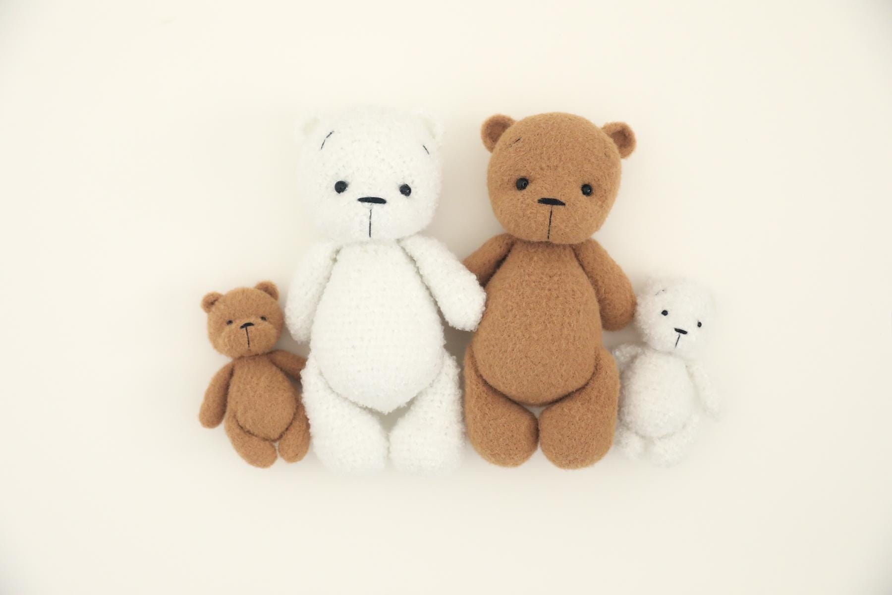 RTS! Knitted teddy bear | Newborn photography props Bear props Newborn bear posing lovie Teddy bear toy Big and small bear lovies