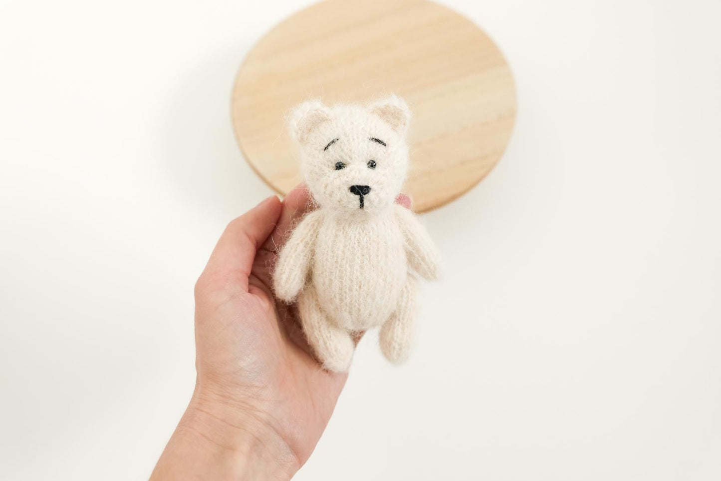 RTS! Knitted bear/bunny props | Newborn knitted romper & bear bonnet Newborn photography props Bear Bunny props Footless romper Bear bonnet
