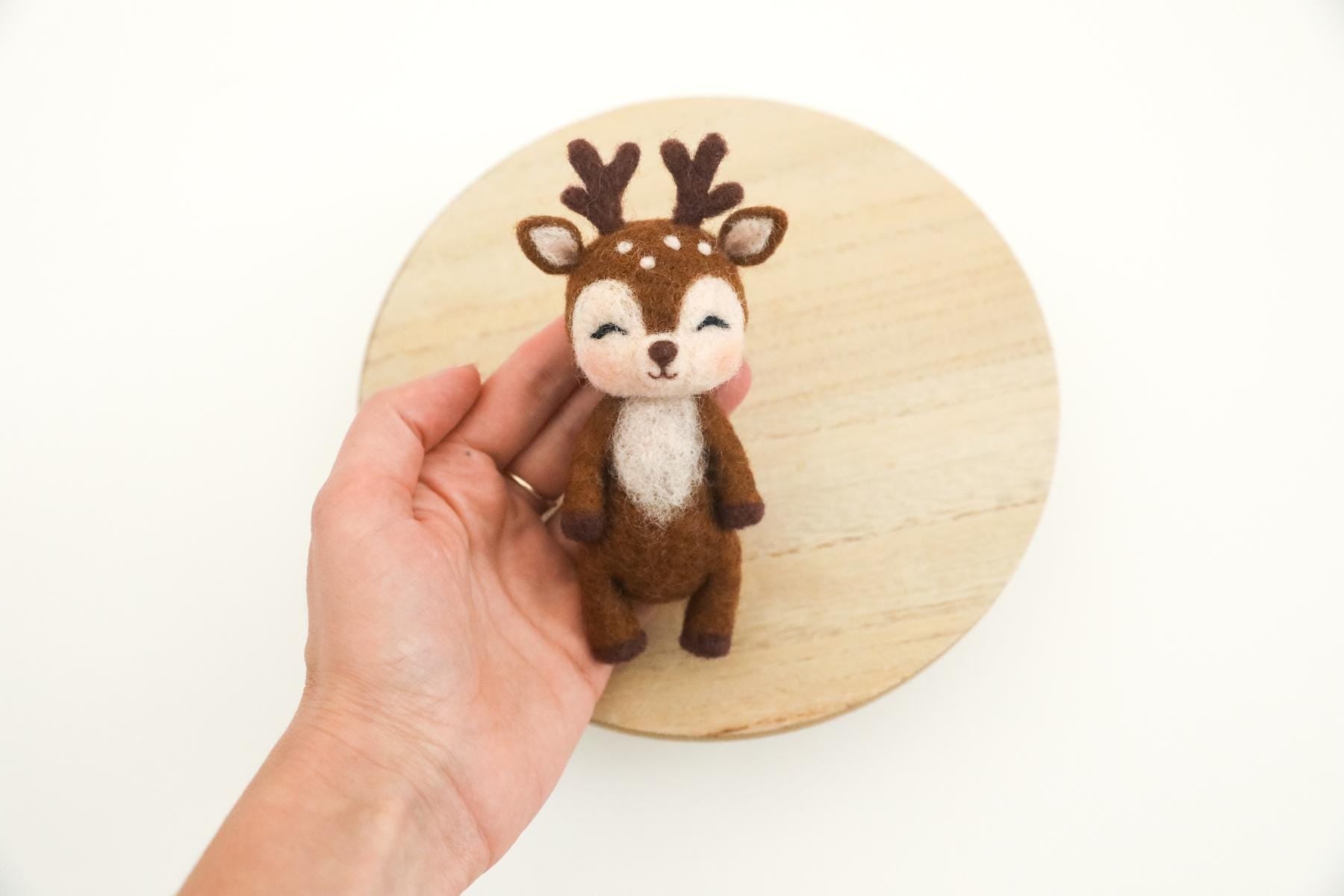 MADE TO ORDER! Felted Reindeer | Felted stuffy toys Newborn photography props Wool props Hunting props Felted Reindeer