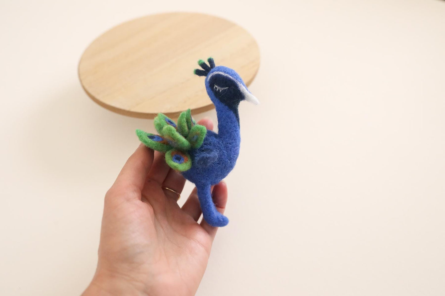 MADE TO ORDER! Felted peacock | Felted stuffy toys Newborn photography props Wool props Felted bird Peacock lovie