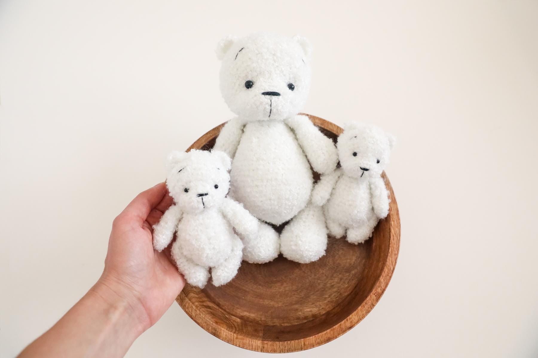 RTS! Knitted teddy bear | Newborn photography props Bear props Newborn bear posing lovie Teddy bear toy Big and small bear lovies