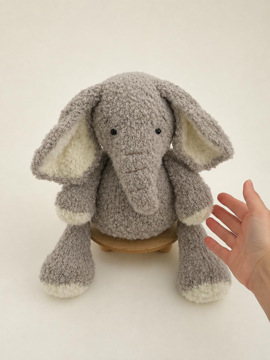 RTS! Big elephant toy | Newborn photography props Baby props Newborn posing toys Elephant lovie Elephant posing toy Light gray