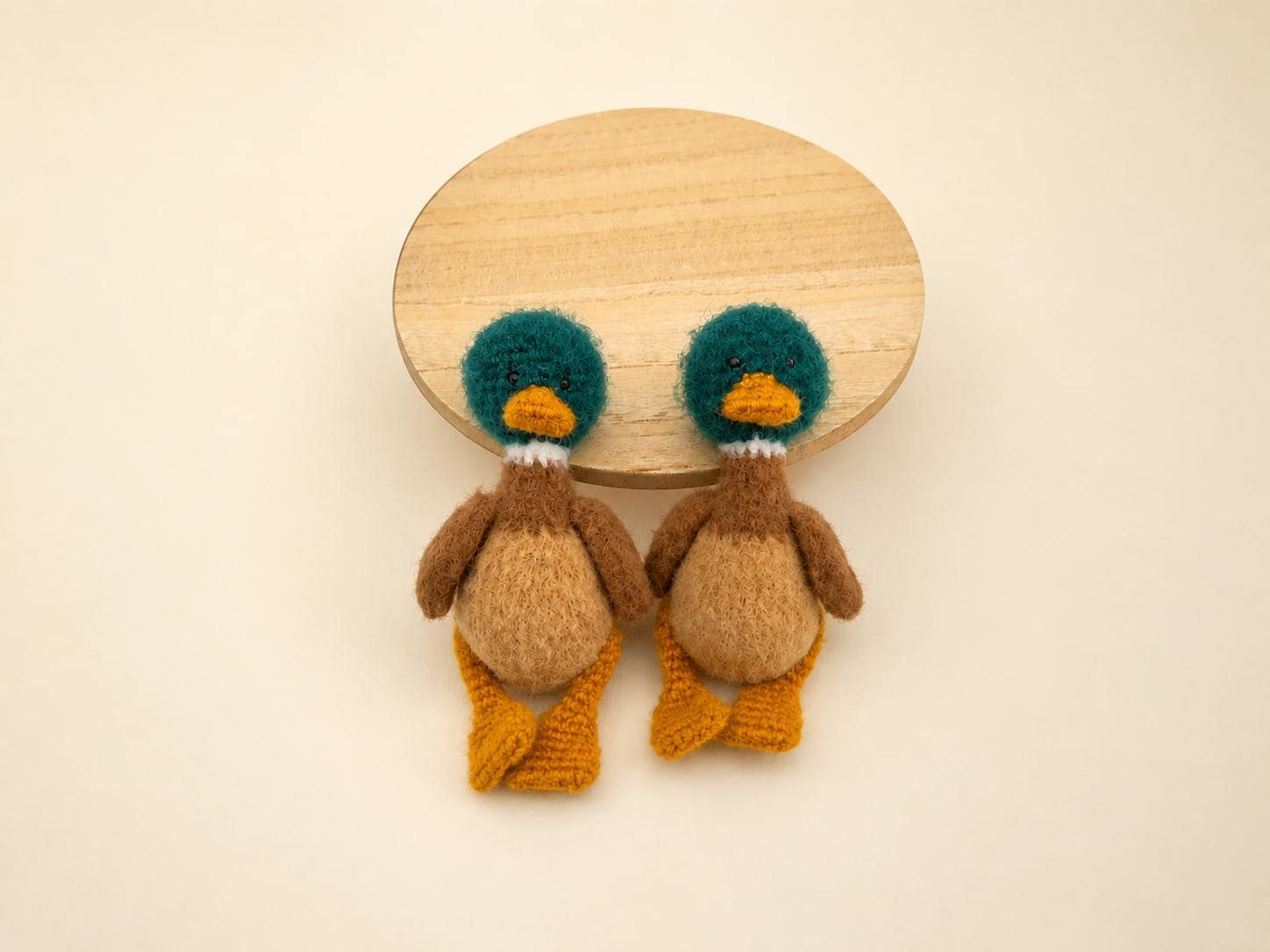 MADE TO ORDER! Mini mallard duck toy | Newborn photography props Knitted wild posing toys Hunting props Waterfowl/mallard duck lovie