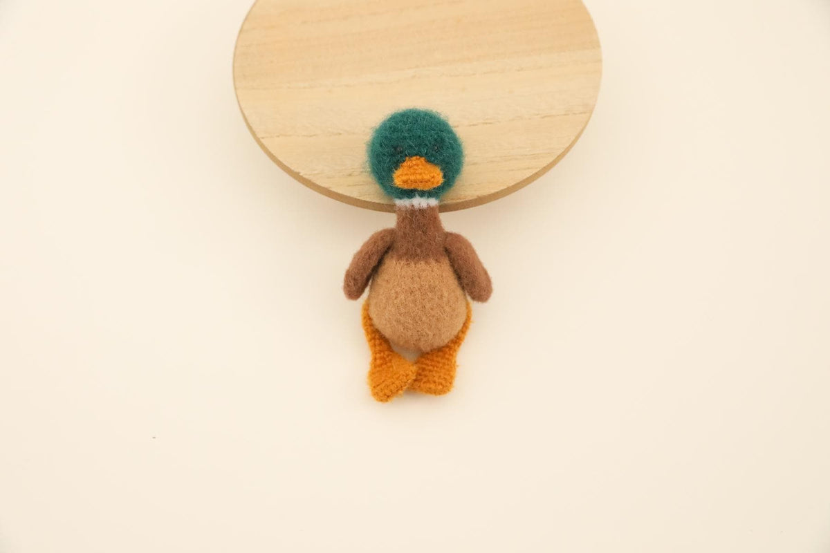 RTS! Mini mallard duck toy | Newborn photography props Knitted wild posing toys Hunting props Waterfowl/mallard duck lovie