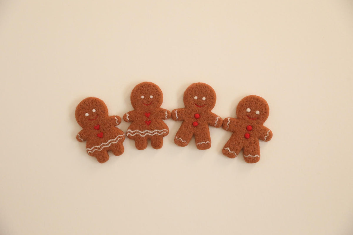 RTS! Felted Gingerbread cookie | Newborn photography props Baby stuffie/lovie toy Wool toy Gingerbread boy Gingerbread girl cookie lovies